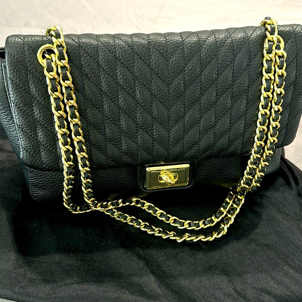 Karllagerfield black  gold hardware